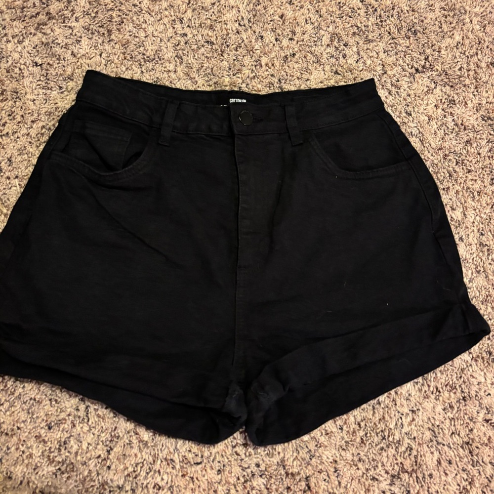 Cotton On High Waist Black Shorts